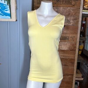 Skinny tees yellow sleeveless top tank top